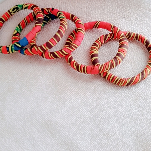 !Sale! 5 Sets Ankara Fashion Bracelets - Picture 3 of 3